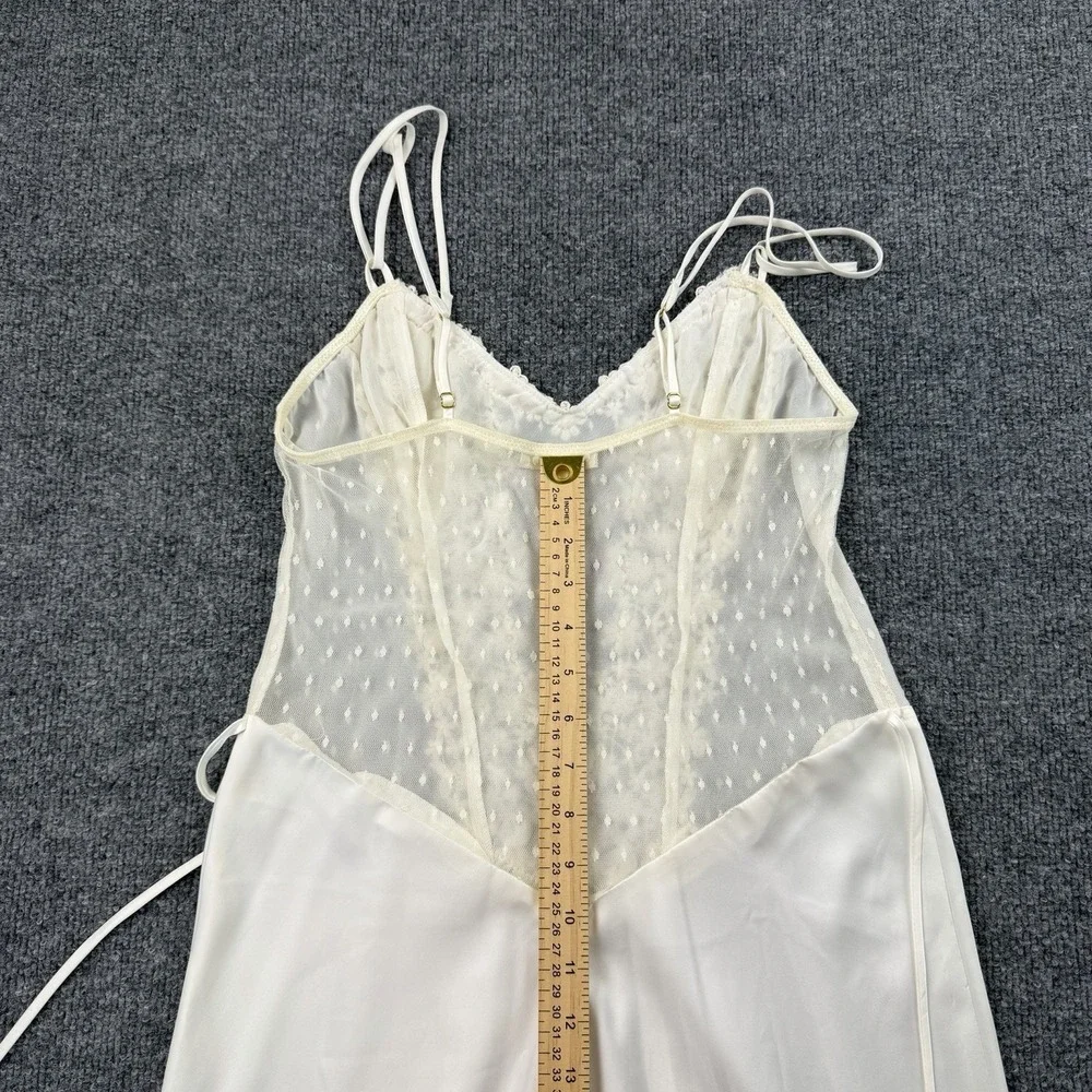 Bridal Ivory Lace Robe Set Flora Nightgown Slip‎ Honeymoon Romantic S